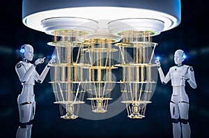 Quantum machine learning technology with robot drive quantum machine and algorithms