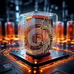 The Quantum Microchip Uses For Quantum Computer AI Generated