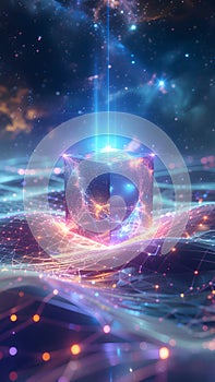 Quantum Multidimensional Cube with Luminous Data Streams