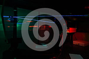 In a quantum optics lab