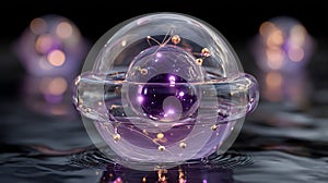Quantum Particle with Reflective Sphere photo