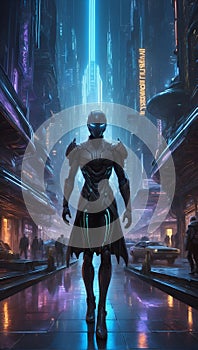 Quantum Phantasm: Cyberpunk Hacker\'s Ephemeral Ballet. Generative AI