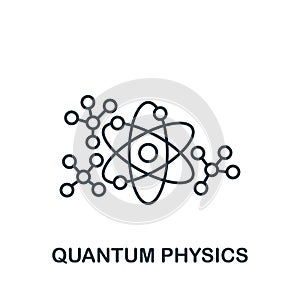 Quantum Physics icon. Line simple Science icon for templates, web design and infographics