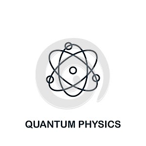 Quantum Physics icon from science collection. Simple line element Quantum Physics symbol for templates, web design and