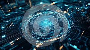 Quantum Processor Core Future Technology High Performance Scientific Research. Computation Algorithm.