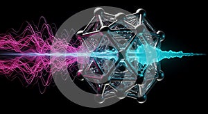 Quantum signal processing through a molecular lattice