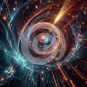 Quantum Singularity A point of infinite density warps the meteor