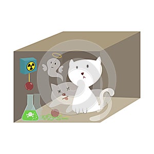 Quantum Superposition Cat in Box with Radioactive Source photo