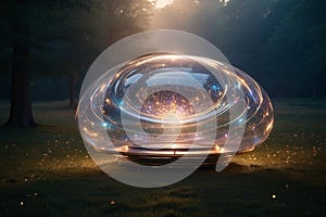 A quantum transporter in an enchanted meadow. AI generated