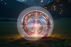 A quantum transporter in an enchanted meadow. AI generated