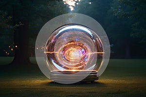 A quantum transporter in an enchanted meadow. AI generated