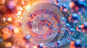 Quantum Tunneling Effect Through a Potential Barrier Illustration