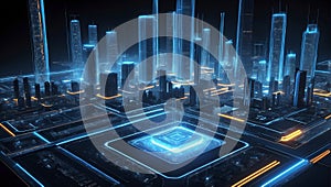 QuantumQuotient Vision: Tomorrow's Data Symphony. AI generate