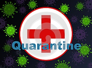 Quarantin background, the spread of the virus
