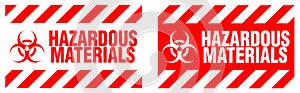 Quarantine biohazard warning sign.