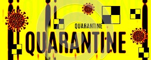 Quarantine conceptual background illustration