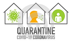 Quarantine covid-19 coronavirus with vector icons