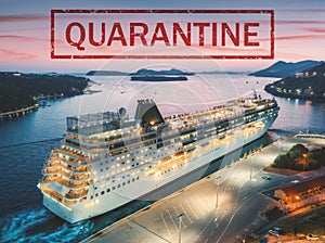 Quarantine in cruise ship because of pandemic of coronavirus