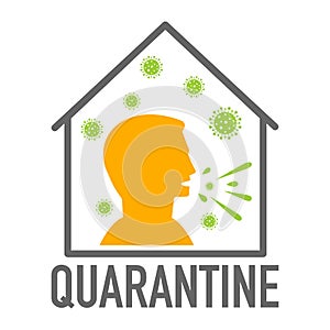 Quarantine icon. Coronavirus covid-19