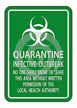 Quarantine Infective Outbreak Sign Isolate on transparent Background,Vector Illustration