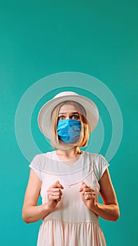 Quarantine measures flu restriction scared woman