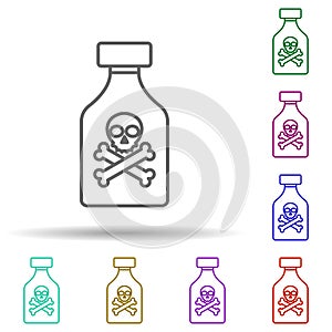 Quarantine multi color icon. Simple thin line, outline vector of security icons for ui and ux, website or mobile application