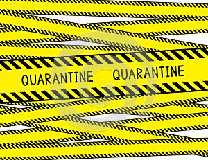 Quarantine. Warning stripes
