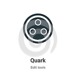 Quark vector icon on white background. Flat vector quark icon symbol sign from modern edit tools collection for mobile concept and