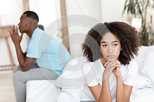 Quarrel, relationship problems, ignoring spouse and avoiding sex