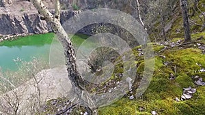 Quarry Abandoned Stone Open Pit Filled With Blue Water