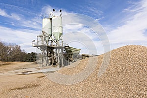 Quarry aggregate with heavy duty machinery