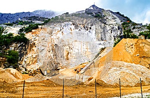 Quarry in the city of Carrara to obtain the world famous Carrara marble