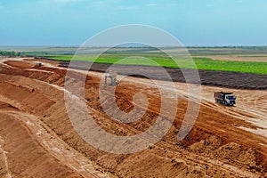 Quarry development for clay extraction.