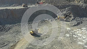 Quarry for the extraction of granite. Granite quarry. Extraction of granite. Open cast mine. mining industry. Stone Quarrying - Ae