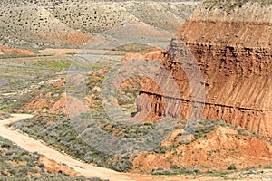 A quarry landscape near Belchite in Spain