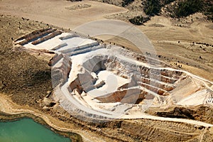 The quarry at a phosphate mine.