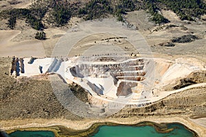 The quarry at a phosphate mine.