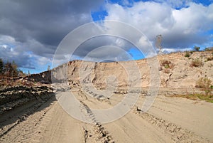 Quarry sand mining