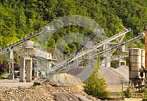 Quarry and vegetation