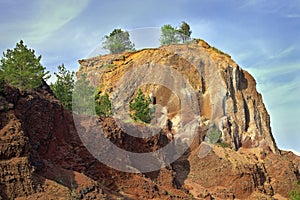 Quarry in volcanic stone