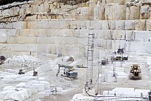 Quarry of white marble
