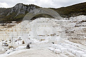 Quarry of white marble