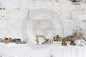 Quarry of white marble