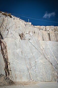 Quarry of white marble in Carrara, Tuscany, Italy