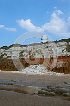 Quarry white stones near beach. Incredible rock formations. Backgrounds and textures.