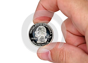 Quarter dollar coin