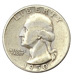 Quarter Dollar Coin of USA of 1950