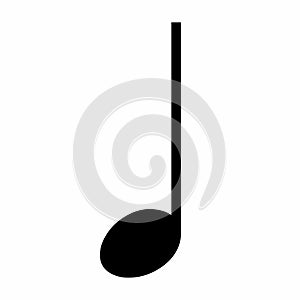 Quarter music note icon photo