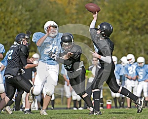 Quarterback pass football