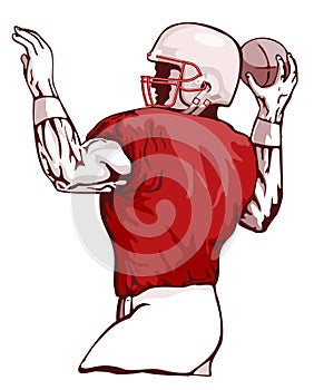 Quarterback throwing a pass photo